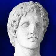 Marble head of Alexander The Great.